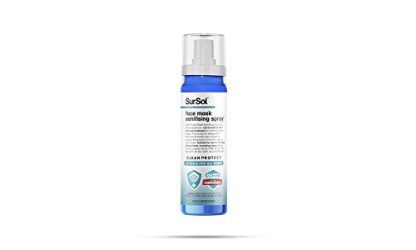 SurSol Face Mask Sanitising Spray 75ml Kills germs EN1276 EN14476