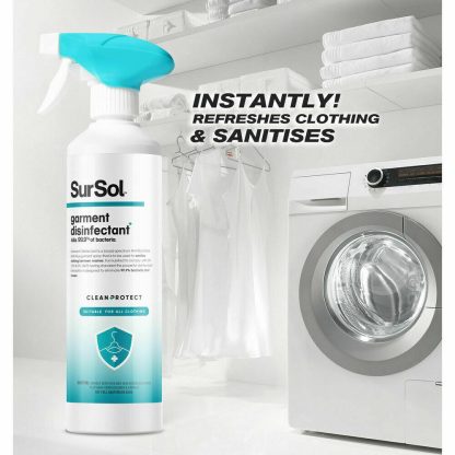 SurSol Garment Disinfectant 500ml x 2 = 1 Litre 1L Kills germs EN1276 EN14476