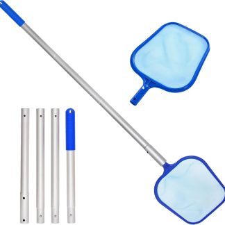 Deep Blue Pro Durable Shallow Water Leaf Net and 122cm long pole