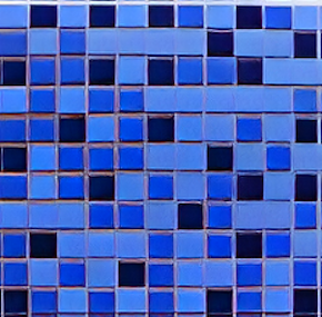 Deep Blue Ceramic Mosaic Cobalt Blue Three-Color Combination Tiles - 25x25mm for Concrete Pools