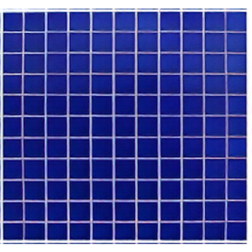 Deep Blue Ceramic Mosaic Dark Cobalt Blue Tiles - 25x25mm for Concrete Pools, 300x300mm Sheet