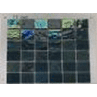 Deep Blue Crystal Mosaic Black Tiles - 23.5x23.5mm for Concrete Pools, 304x304mm Sheet