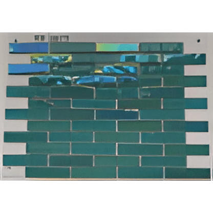 Deep Blue Crystal Mosaic Green Tiles - 23.5x23.5mm for Concrete Pools, 304x304mm Sheet