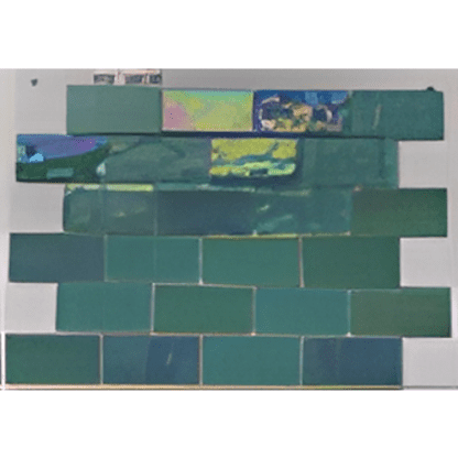 Deep Blue Crystal Mosaic Green Tiles - 23.5x23.5mm for Concrete Pools, 304x304mm Sheet