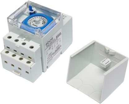 Deep Blue Analog Fuse Timer - Compact Design, 39.5x24.5x38mm Packing Size