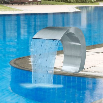 Deep Blue Pro Stainless Steel Pool Waterfall Circinus 400x200mm, 304 Steel - Image 9