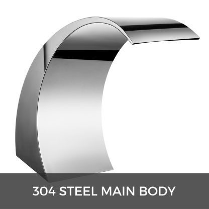 Deep Blue Pro Stainless Steel Pool Waterfall Circinus 400x200mm, 304 Steel - Image 11