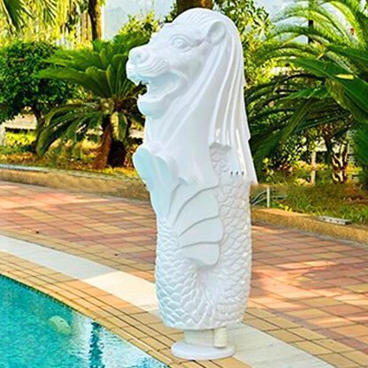 Deep Blue Sea Lion Large Fountain Statue Sprayer - 680x500x1480mm, 22kg