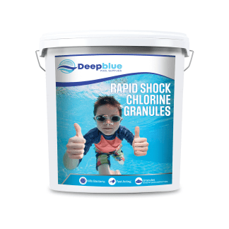 10Kg Deep Blue Pro Rapid Shock Chlorine Granules quick acting for hot tubs, spas and swimming pools