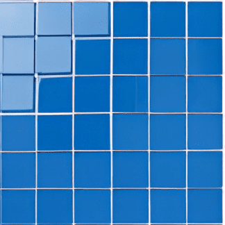 Deep Blue Glass Mosaic Antlia Tiles - 48x48mm for Concrete Pools, 300x300mm Sheet