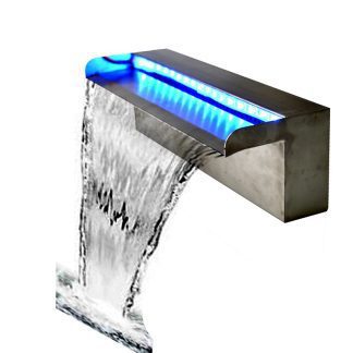 Deep Blue fountain / swimming Pool Waterfall water Feature 300mm, 35mm Lip