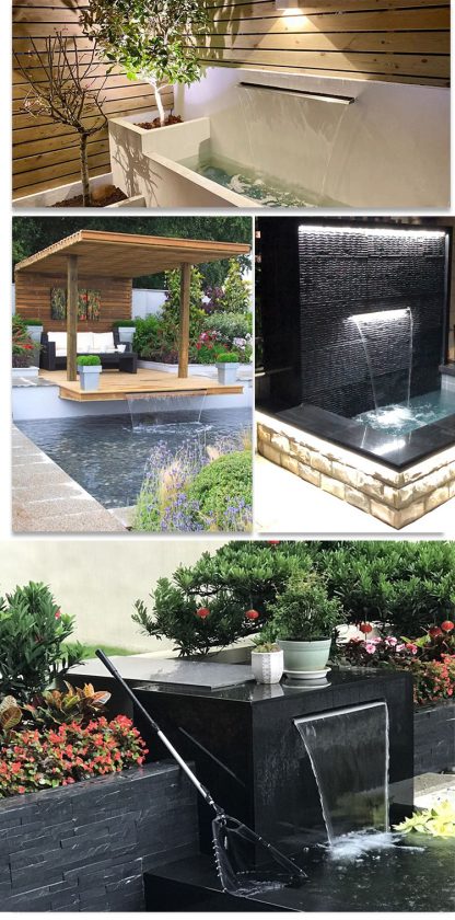 Deep Blue fountain / swimming Pool Waterfall water Feature 900mm, 35mm Lip - Image 8