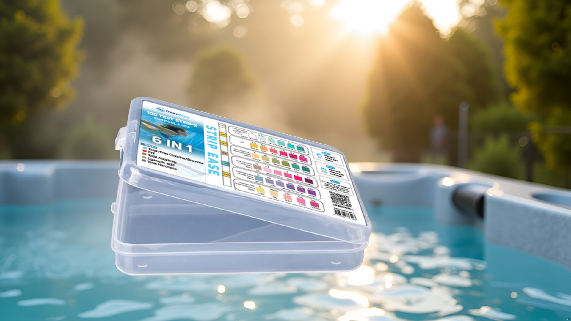 Deep Blue Pro Strip‑Ease 100 Spa Water Test Strips – 6-Way Chlorine – boxed pack with free analysis app - Image 4