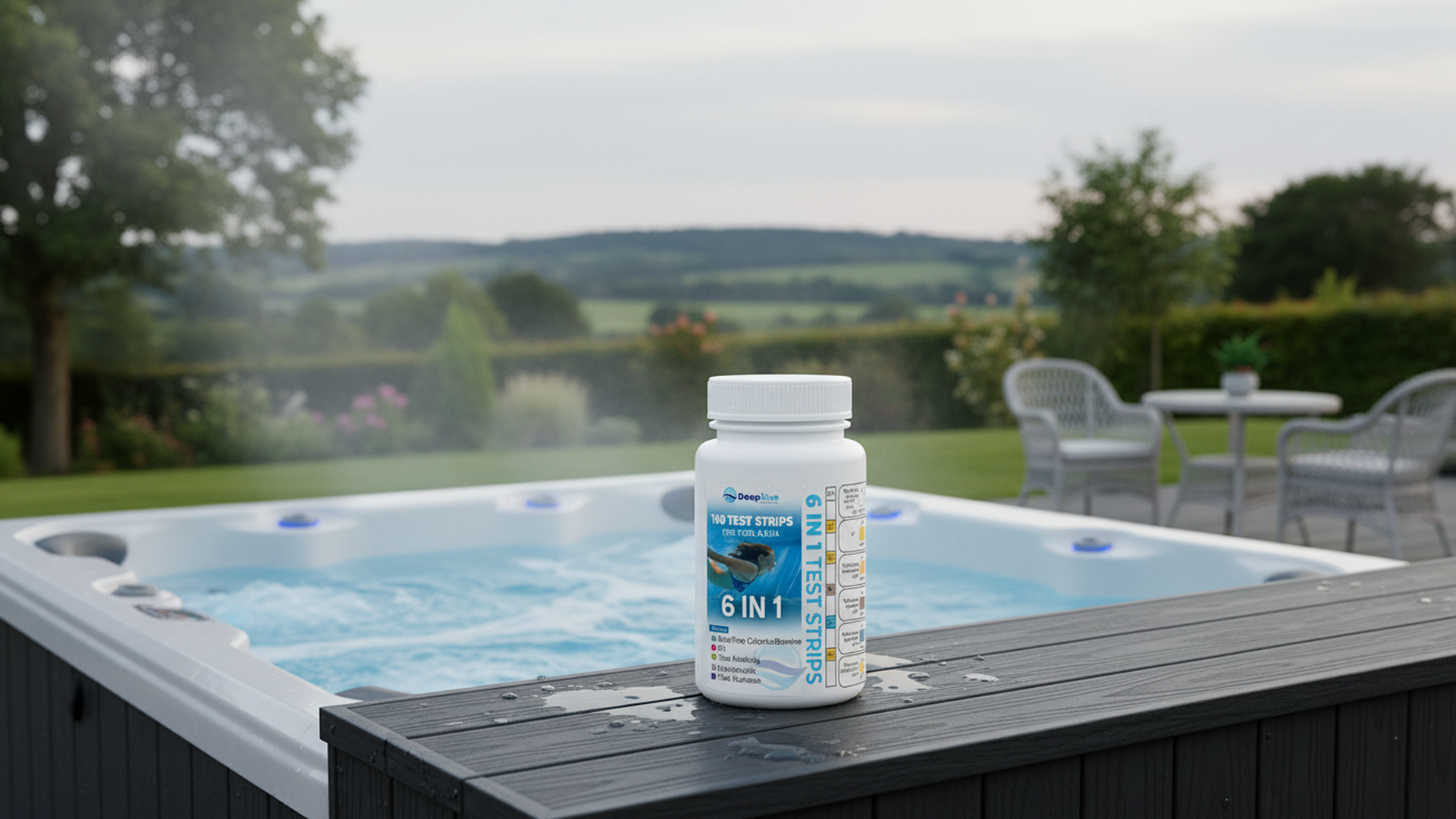 Deep Blue Pro - 5-Way Chlorine Test Strips 50 Strips Chlorine PH TA Bromine hardness - Image 3